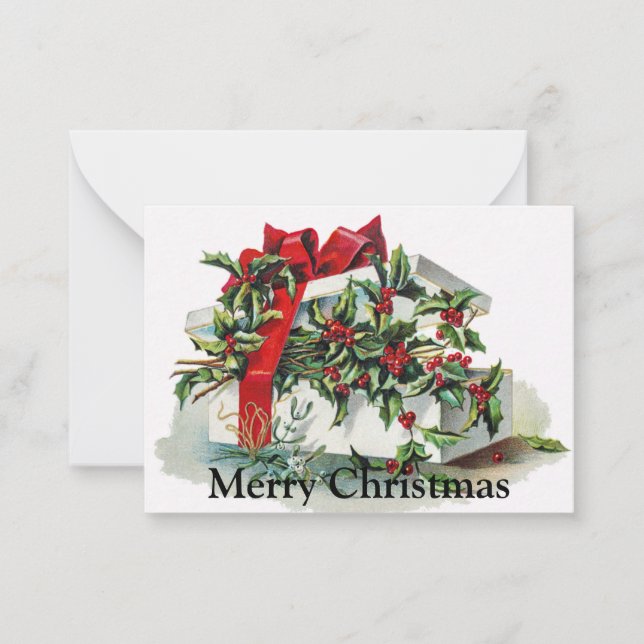 Christmas Gift Vintage Art Christmas Card (Front)
