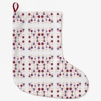 Christmas Gift with Colorful Garlands Large Christmas Stocking