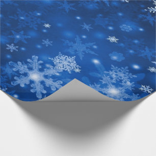 Christmas Gift Wrap/Blue Snowflakes Wrapping Paper