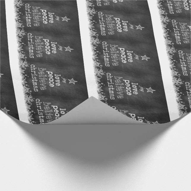 Christmas Gift Wrap/Chalk Board Art Wrapping Paper (Corner)
