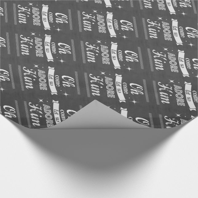Christmas Gift Wrap/Chalk Board Art Wrapping Paper (Corner)