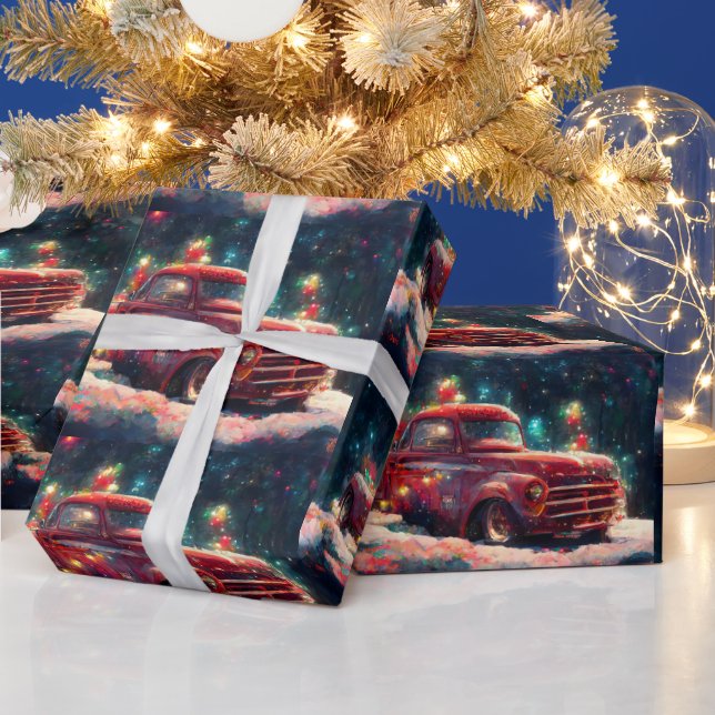 Christmas Gift Wrap | Christmas Red Truck (Holidays)