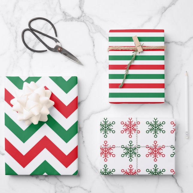 Christmas Gift Wrap - Festive Christmas Patterns (Front)