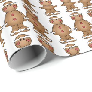 Christmas Gift Wrap/Ginger Bread Man Wrapping Paper