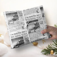 Christmas Gift Wrap Newspaper Wrap Modern 