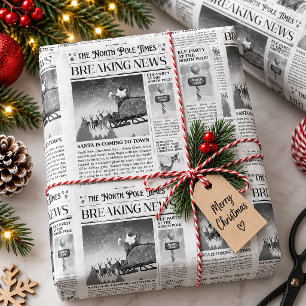 Christmas Gift Wrap Newspaper Wrap Modern