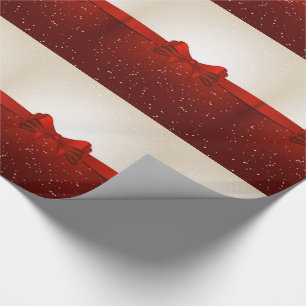 Christmas Gift Wrap/Red Ribbon and Bow Wrapping Paper