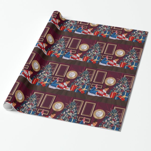 Christmas gift wrap roll (Unrolled)