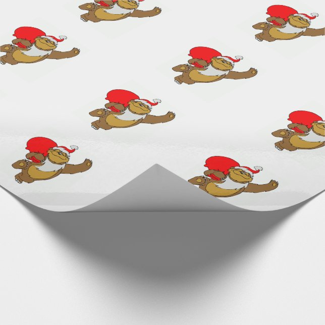 Christmas Gift Wrap/Santa Bear Wrapping Paper (Corner)