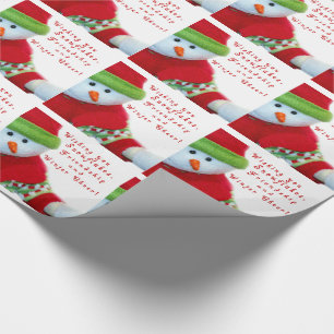 Christmas Gift Wrap/Snowman & Winter Cheer Wrapping Paper
