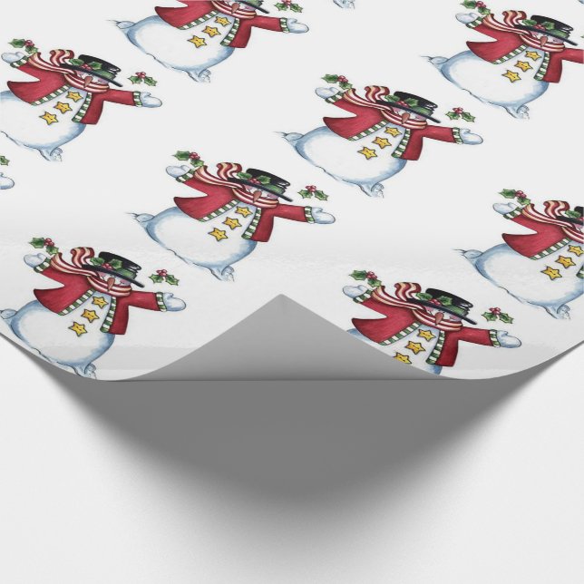 Christmas Gift Wrap/Snowman Wrapping Paper (Corner)