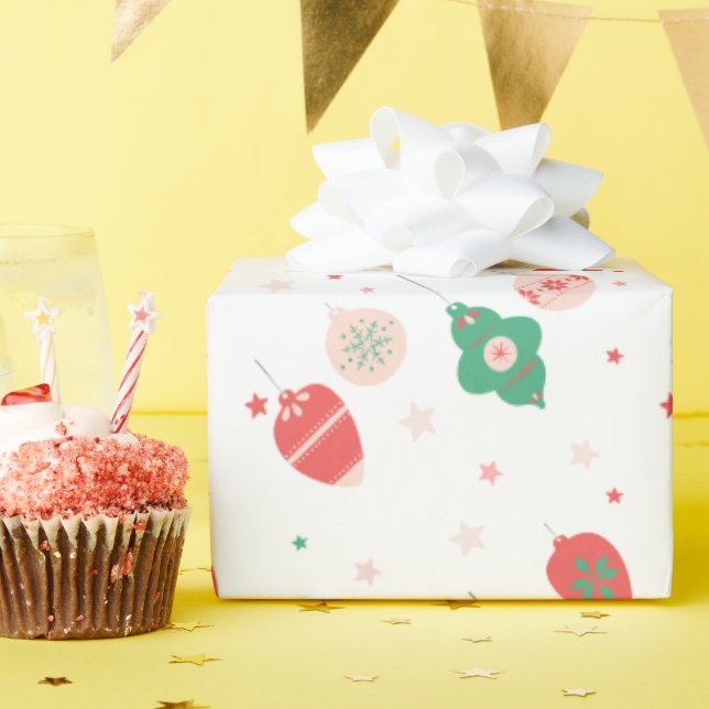 Christmas Gift Wrap with Colorful Garlands (Birthday Party)