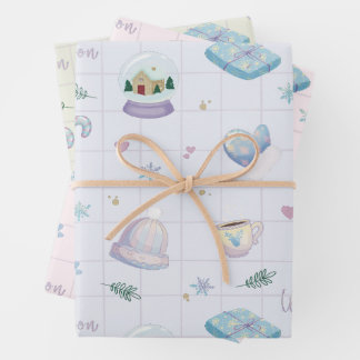 Christmas Gift Wrap with Festive Holiday Patterns