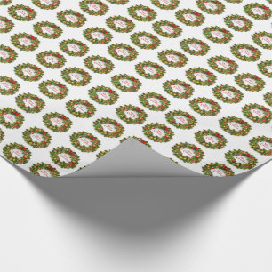 Christmas Gift Wrap/Wreaths Wrapping Paper
