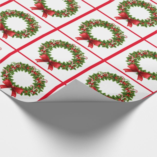 Christmas Gift Wrap/Wreaths Wrapping Paper (Corner)