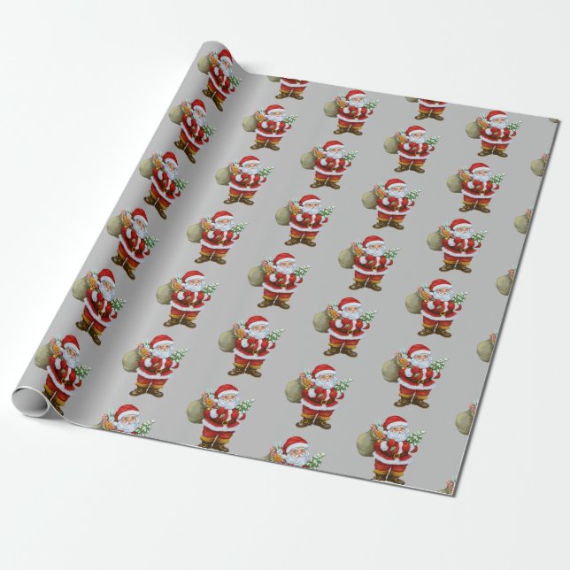 Christmas Gift Wrapping Paper  (Unrolled)