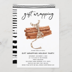 Christmas Gift Wrapping Party Invitation