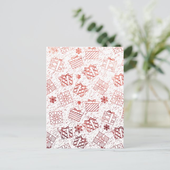 Christmas gifts 5 postcard (Standing Front)