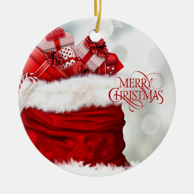 Christmas Gifts Ceramic Tree Decoration (Front)