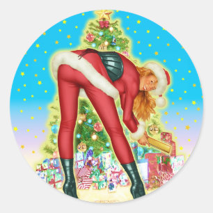 "Christmas Gifts" Classic Round Sticker