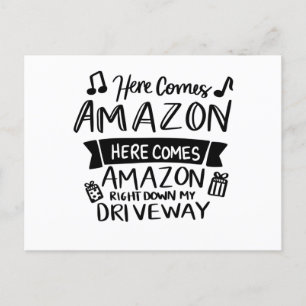 Christmas Gifts, Here Comes Amazon Postcard