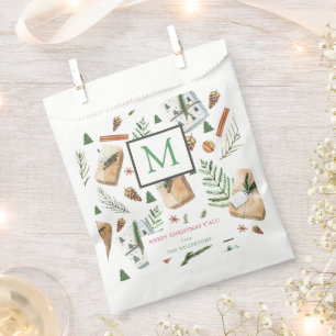 Christmas Gifts Merry Christmas Monogram Favour Bags