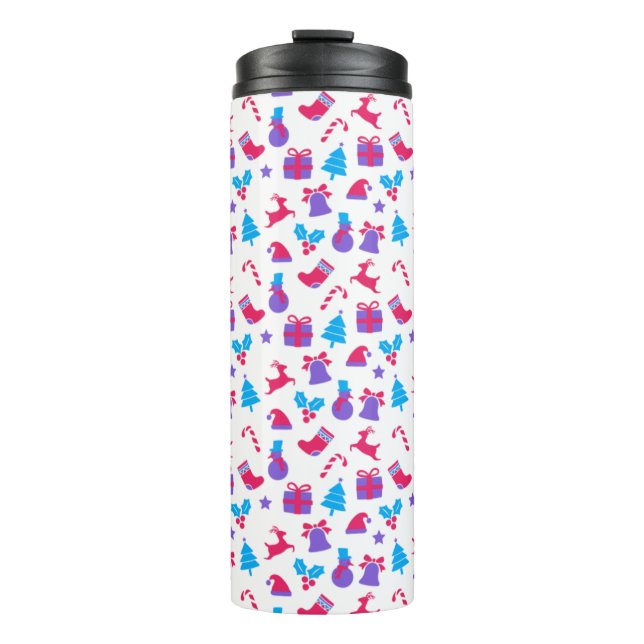 Christmas gifts pattern thermal tumbler (Front)
