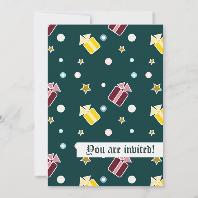 Christmas Gifts Personalised Invitation (Front)