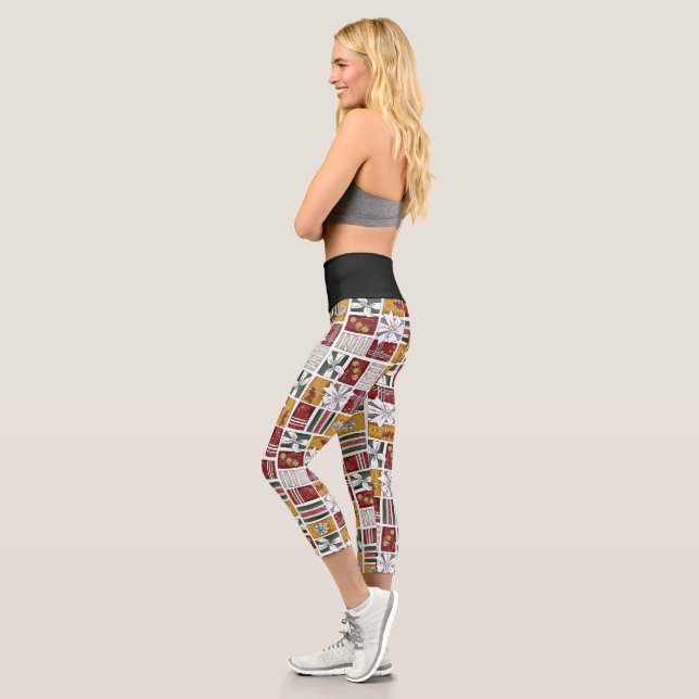 Christmas Gifts With Bow Capri Leggings (Left)