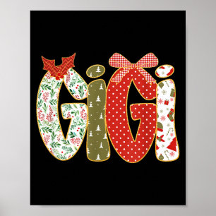 Christmas Gigi Coquette Holiday Grandma Poster