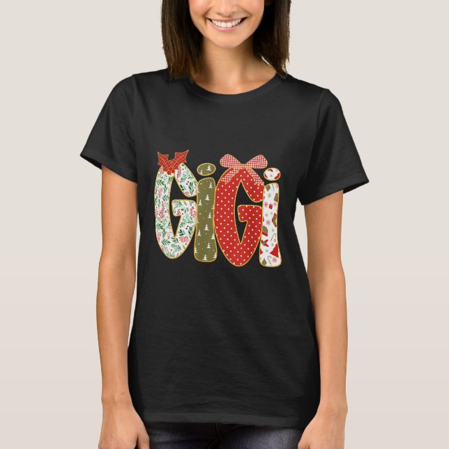 Christmas Gigi Coquette Holiday Grandma  T-Shirt (Front)