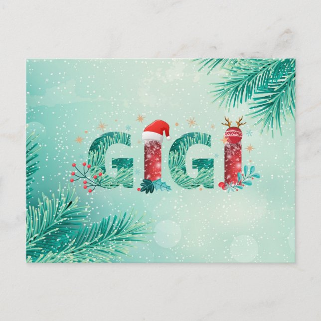 Christmas Gigi  Postcard (Front)