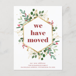 Christmas Gilded Greenery   Moving Announcement