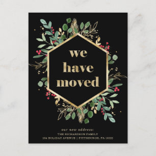 Christmas Gilded Greenery   Moving Announcement