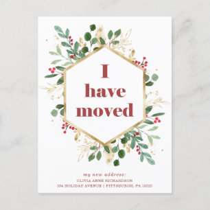 Christmas Gilded Greenery   Moving Announcement