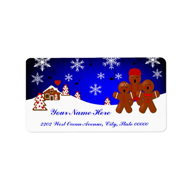 Christmas Gingerbread Address Label (Front)