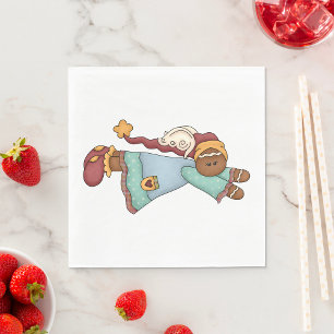 Christmas Gingerbread Angel Napkin