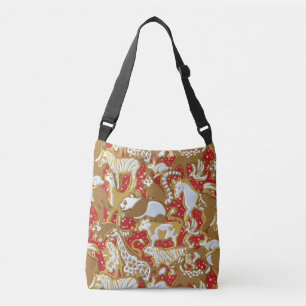 Christmas Gingerbread Animal Parade Crossbody Bag