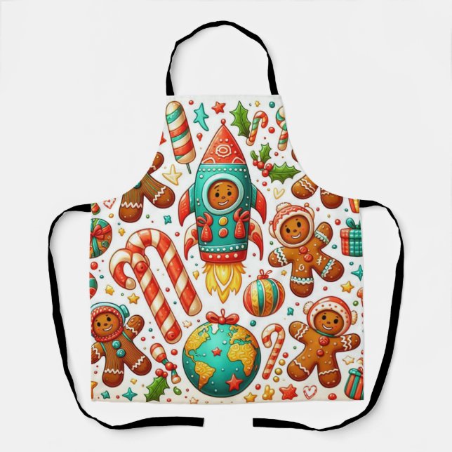 Christmas gingerbread  apron (Front)