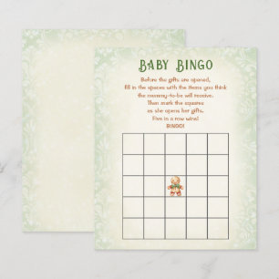 Christmas Gingerbread Baby Shower Game Baby Bingo