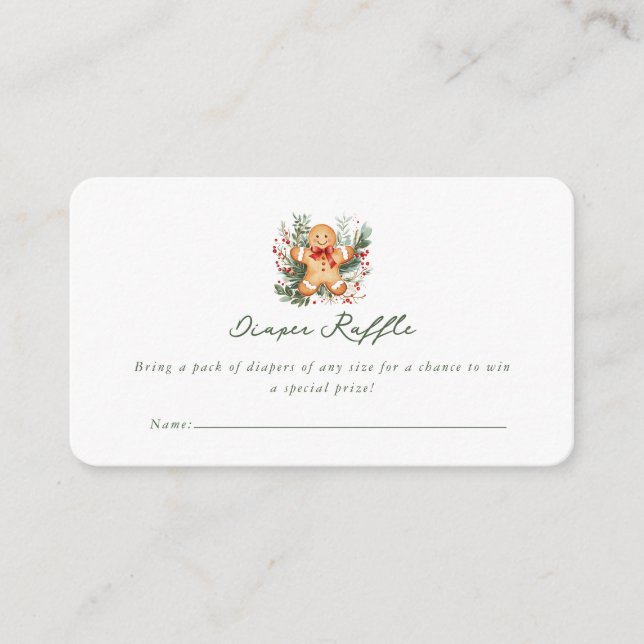 Christmas Gingerbread Baby Shower Invitation  (Front)