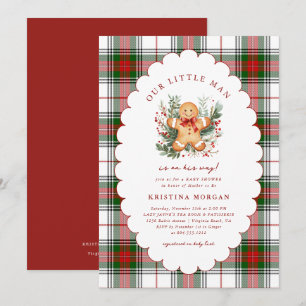 Christmas Gingerbread Baby Shower Invitation