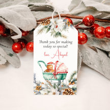 Christmas Gingerbread Baby Shower Thank You Favour