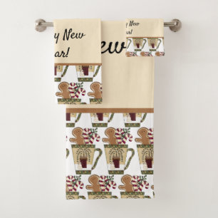 Christmas Gingerbread    Bath Towel Set
