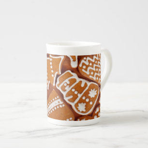 Christmas Gingerbread Biscuits Bone China Mug