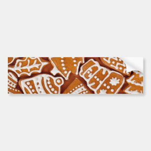 Christmas Gingerbread Biscuits Bumper Sticker