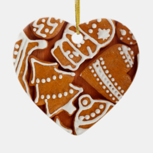 Christmas Gingerbread Biscuits Ceramic Tree Decoration