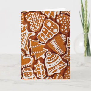 Christmas Gingerbread Biscuits Holiday Card