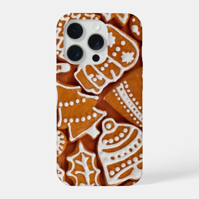 Christmas Gingerbread Biscuits iPhone Case (Back)