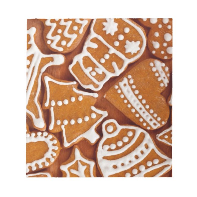 Christmas Gingerbread Biscuits Notepad (Front)